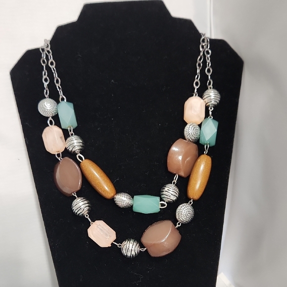 Bold Chunky Beaded Statement Necklace - Picture 1 of 6